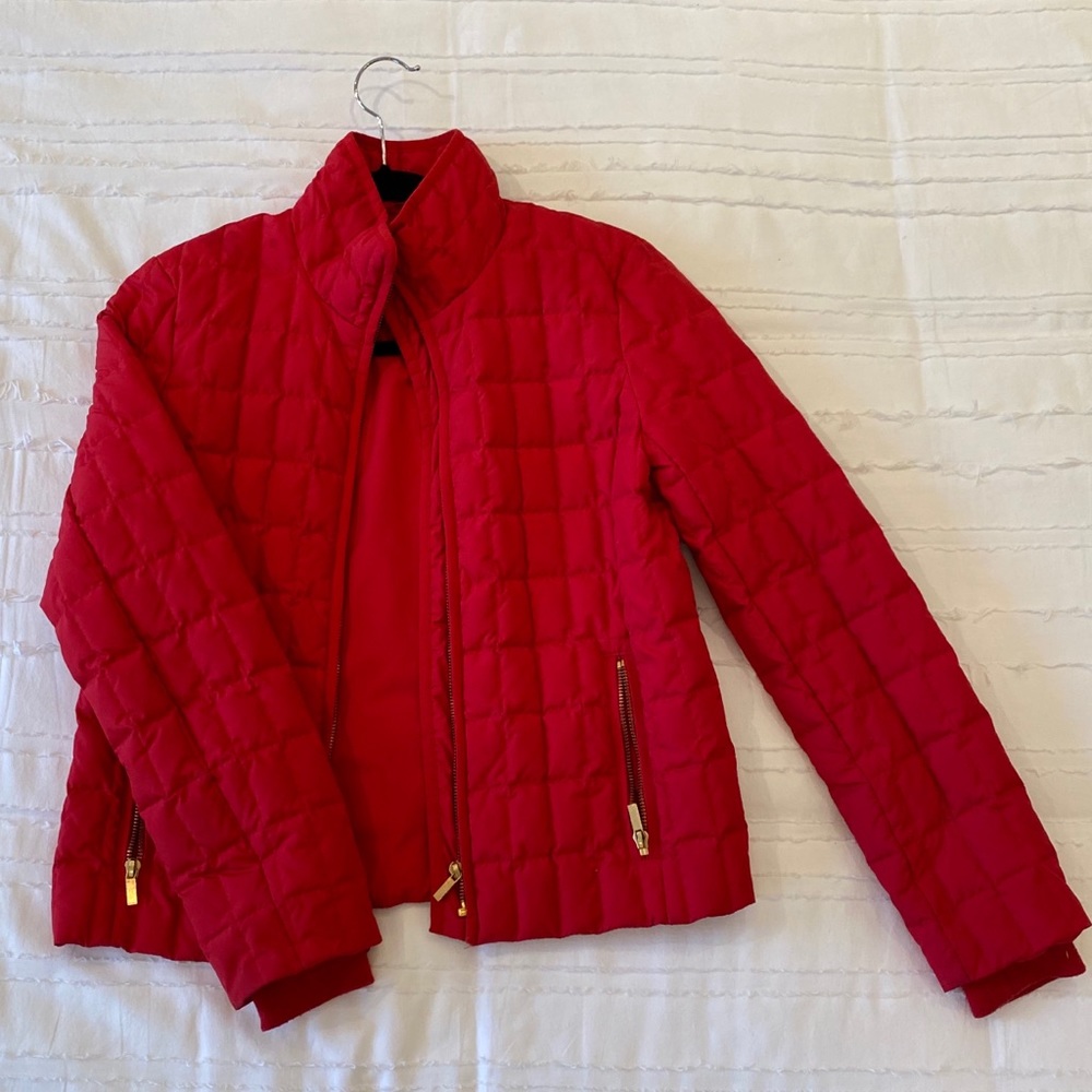 J. Crew quilted zip down puffer jacket